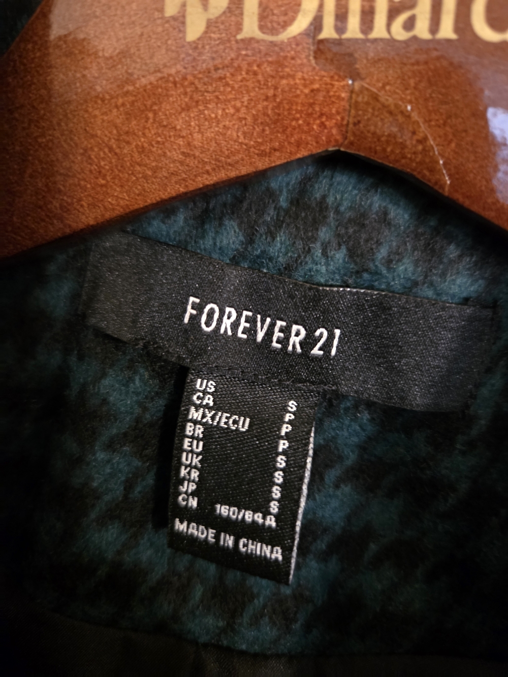 Forever 21 Teal and Black Printed Jacket